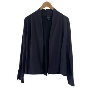 Eileen Fisher Jacket Womens Medium Grey Stretch Capsule Classic Business Casual